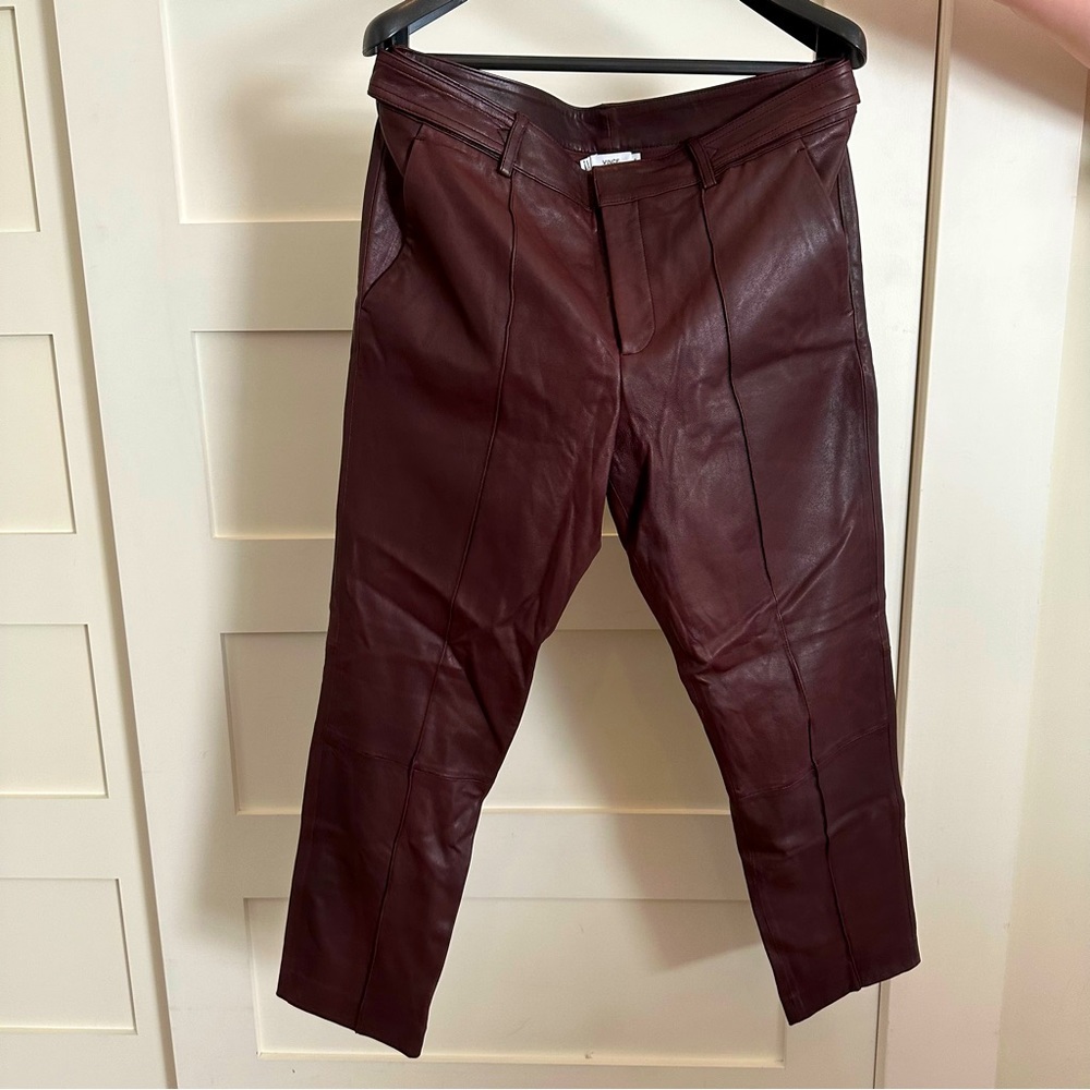 Vince cropped leather trouser